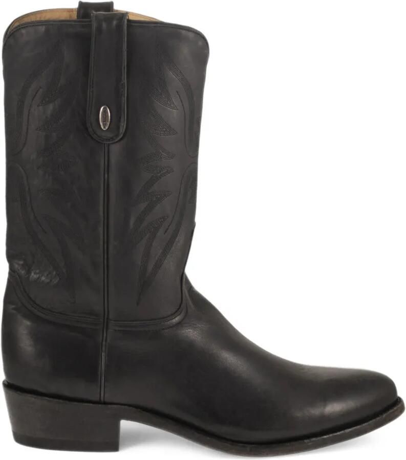 Mexicana Freddy embroidered leather boots Zwart