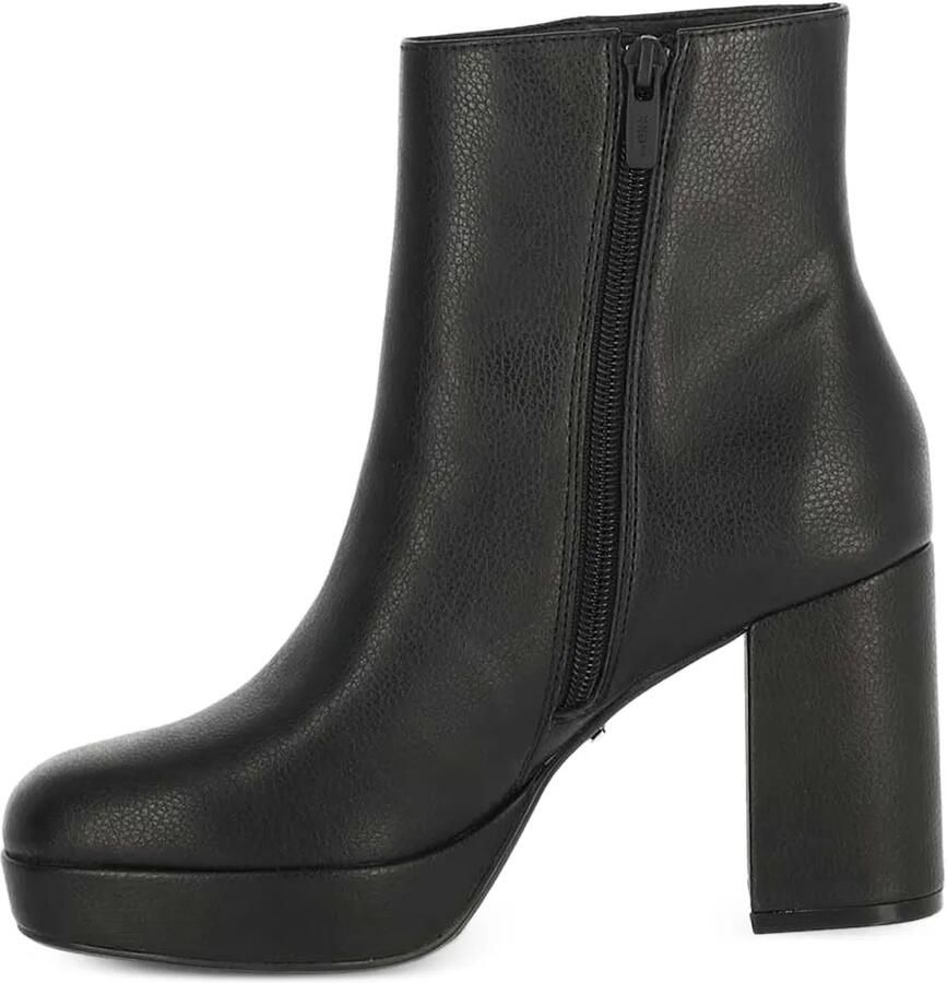 MEXX 97 mm laarzen met blokhak en plateauzool Zwart