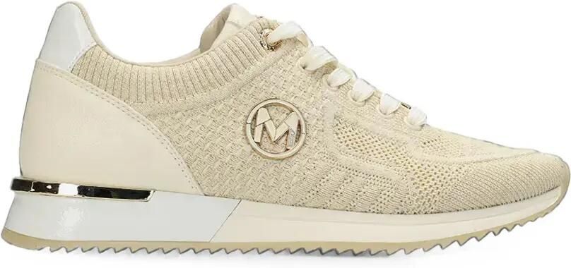 MEXX Ellen gebreide sneakers met logoplakkaat Beige