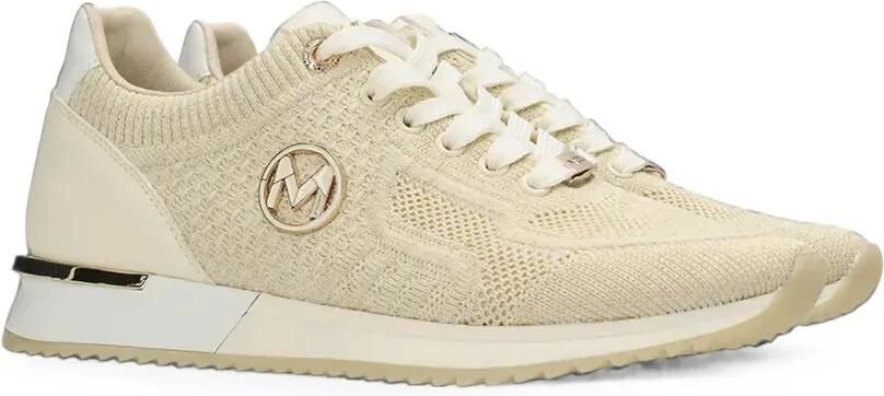 MEXX Ellen gebreide sneakers met logoplakkaat Beige - Foto 4