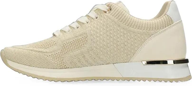 MEXX Ellen gebreide sneakers met logoplakkaat Beige - Foto 3