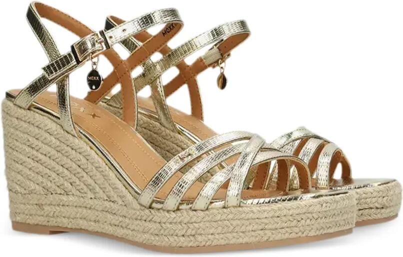 MEXX Espadrilles met sleehak Goud - Foto 2