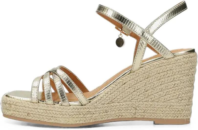 MEXX Espadrilles met sleehak Goud - Foto 5