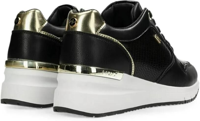 MEXX Fleur sneakers met logo-plakkaat en vlakken Zwart - Foto 3