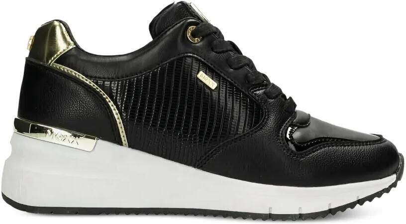 MEXX Fleur sneakers met logo-plakkaat en vlakken Zwart - Foto 4