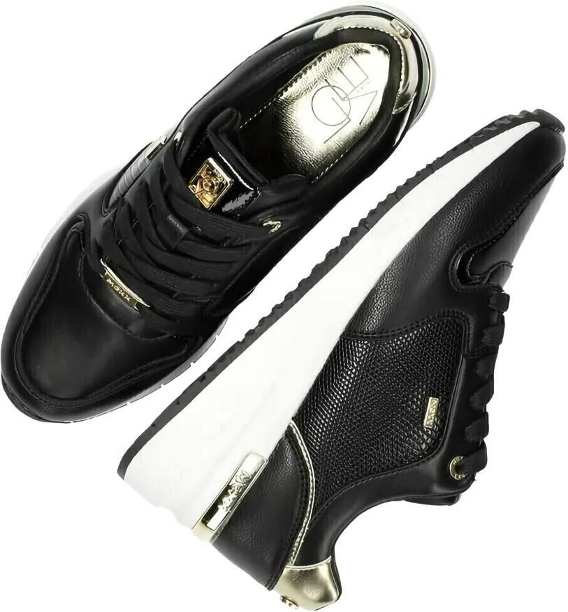 MEXX Fleur sneakers met logo-plakkaat en vlakken Zwart - Foto 2