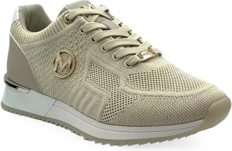 MEXX Gebreide sneakers met logoplakkaat Beige - Foto 3