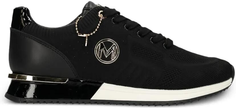 MEXX Gebreide sneakers met logoplakkaat Zwart