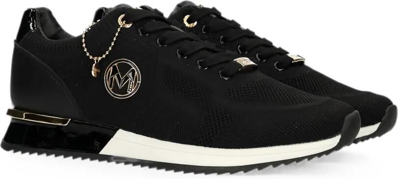 MEXX Gebreide sneakers met logoplakkaat Zwart - Foto 4