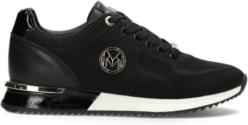 MEXX Gitte Glitters sneakers met vlakken en logoplakkaat Zwart