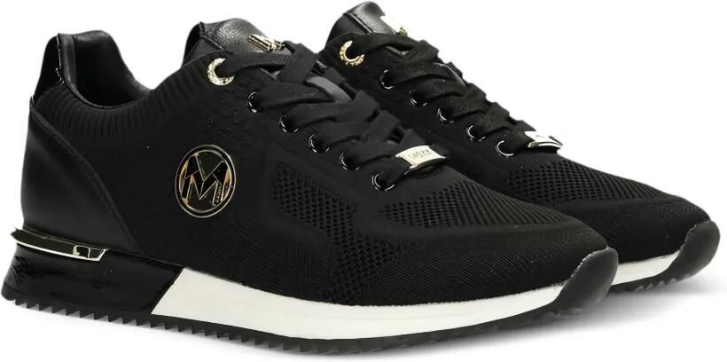 MEXX Gitte Glitters sneakers met vlakken en logoplakkaat Zwart - Foto 3