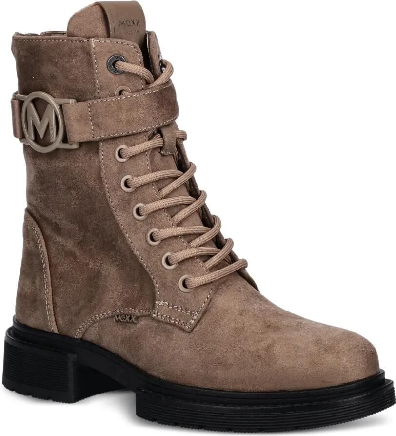 MEXX Kimberly Glad veterlaarzen met logogesp Bruin - Foto 2