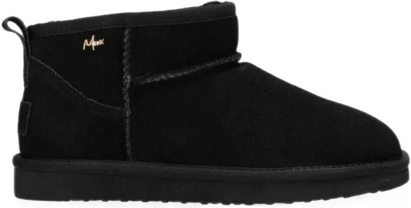 MEXX Kimo slippers met logoplakkaat Zwart