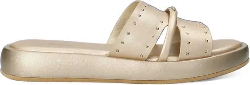 MEXX Lotus II Pacha stud-embellished slides Goud