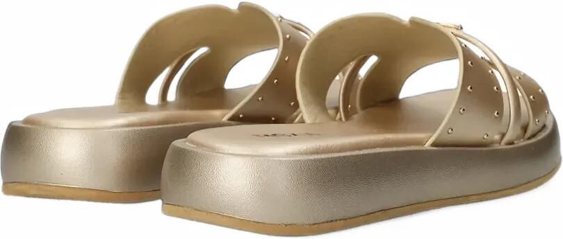 MEXX Lotus II Pacha stud-embellished slides Goud - Foto 3