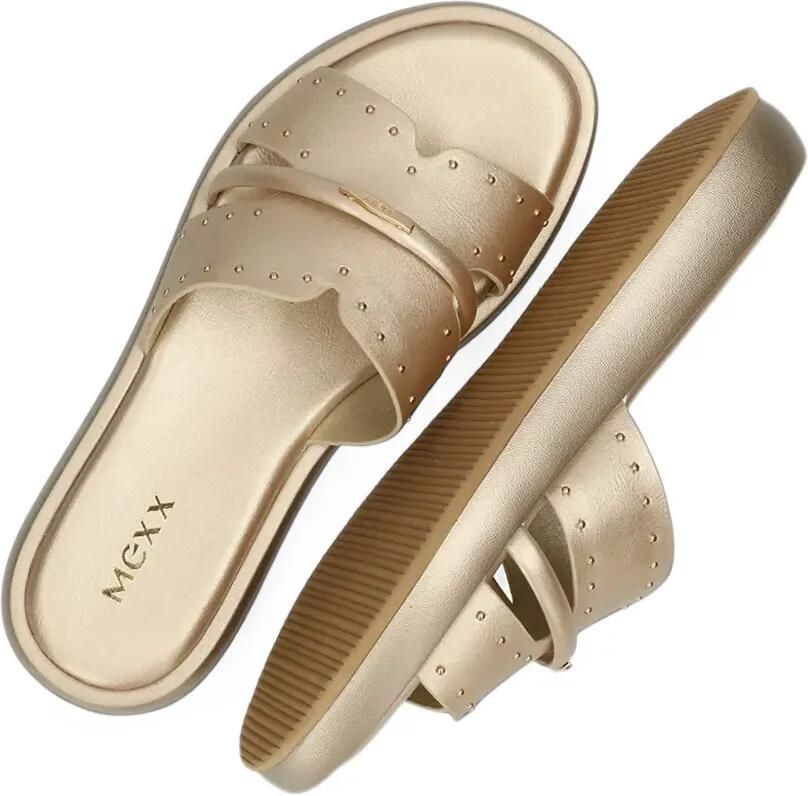 MEXX Lotus II Pacha stud-embellished slides Goud - Foto 2