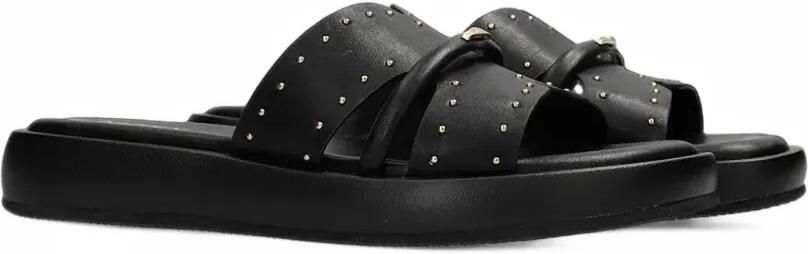 MEXX Lotus II Pacha studded crossover-strap slides Zwart - Foto 5