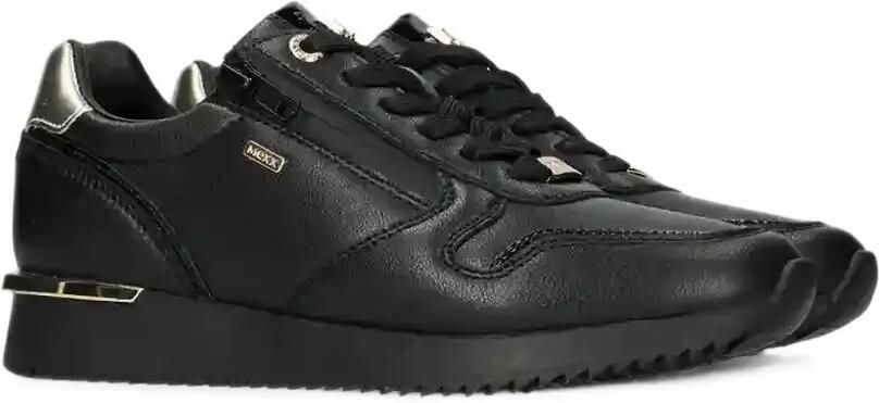 MEXX Mana Kitsch sneakers met logoplakkaat en rits Zwart - Foto 4