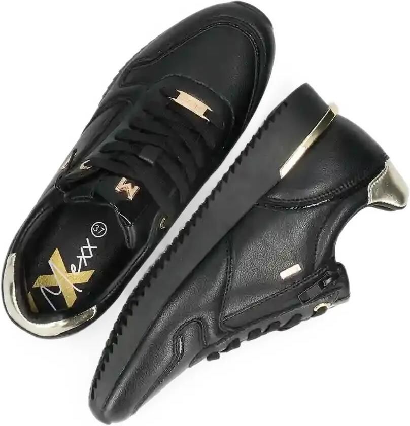 MEXX Mana Kitsch sneakers met logoplakkaat en rits Zwart - Foto 2