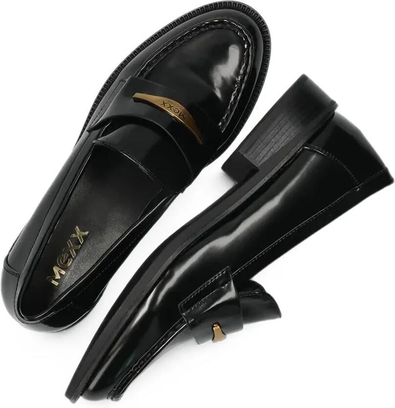 MEXX Pearl Mae loafers met logoplakkaat Zwart - Foto 2