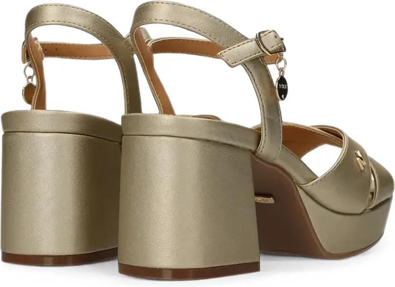 MEXX Sandalen met gekruiste bandjes Goud - Foto 3
