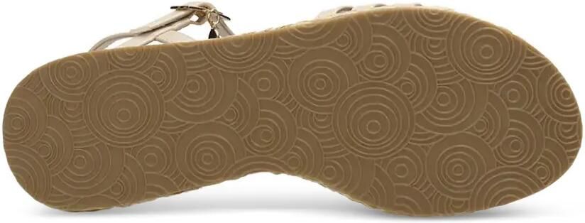 MEXX Sandalen met geweven plateauzool en gesp Beige - Foto 5