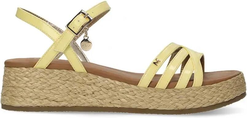 MEXX Sandalen met geweven plateauzool Geel