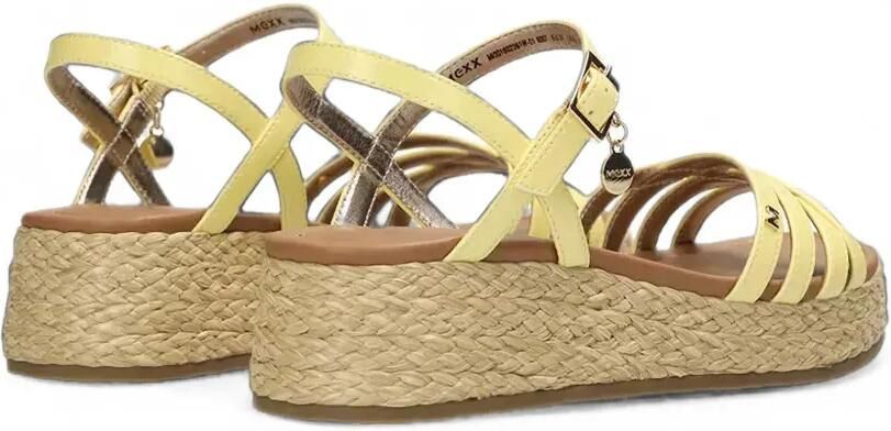 MEXX Sandalen met geweven plateauzool Geel - Foto 3