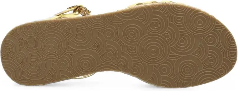 MEXX Sandalen met geweven plateauzool Geel - Foto 4