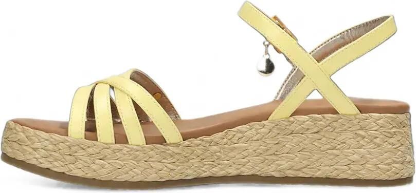 MEXX Sandalen met geweven plateauzool Geel - Foto 5