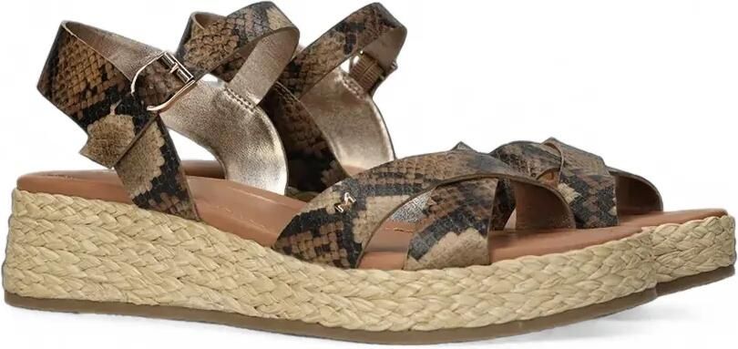MEXX Espadrilles met slangen-effect Bruin - Foto 5