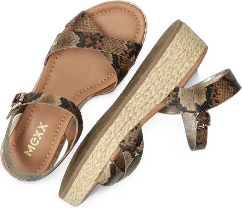 MEXX Espadrilles met slangen-effect Bruin - Foto 2