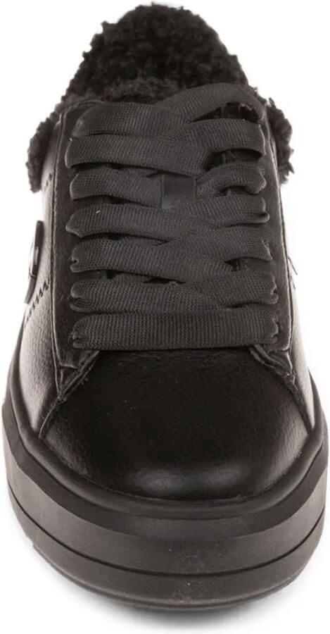 MEXX Sneakers met afwerking van imitatie-lammy Zwart - Foto 3
