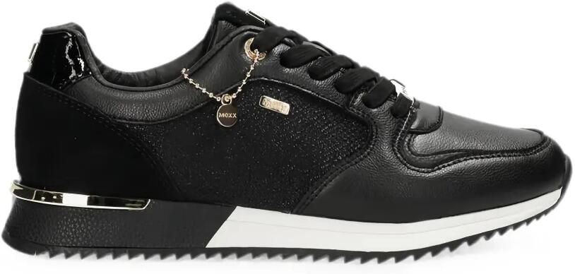 MEXX Sneakers met glitters en bedeldetail Zwart