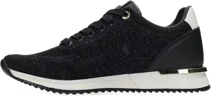MEXX Sneakers met logoplakkaat en glitters Zwart - Foto 3