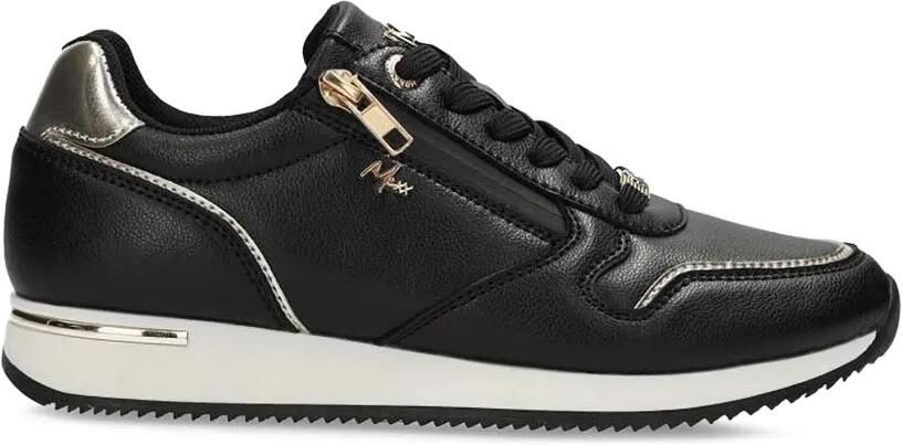 MEXX Sneakers met metallic afwerking en rits Zwart