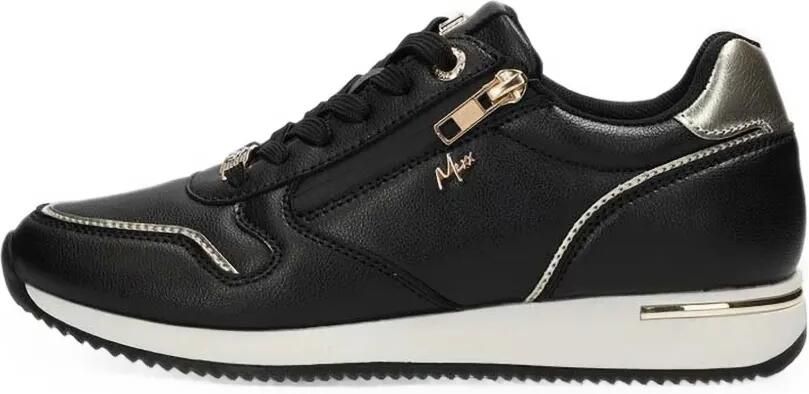 MEXX Sneakers met metallic afwerking en rits Zwart - Foto 3