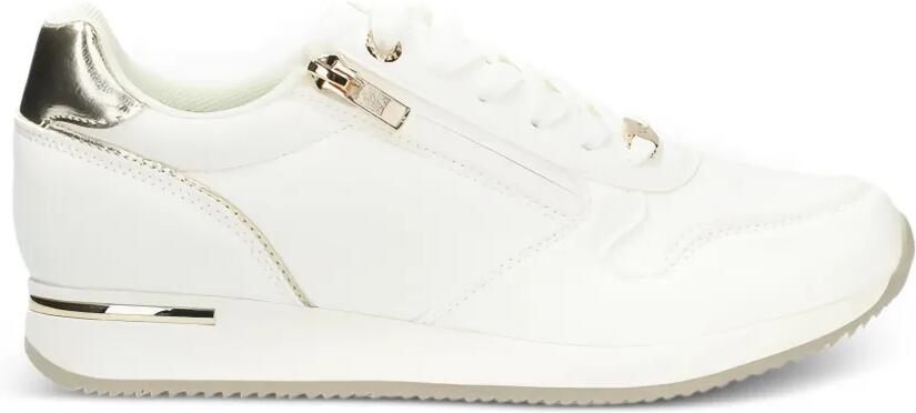 MEXX Sneakers met metallic afwerking en ritsdetail Wit