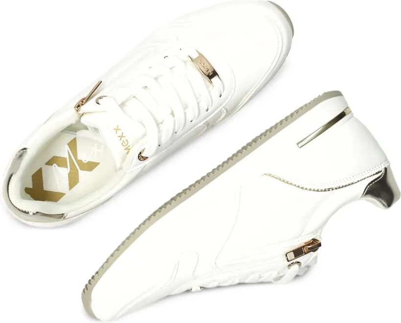 MEXX Sneakers met metallic afwerking en ritsdetail Wit - Foto 2