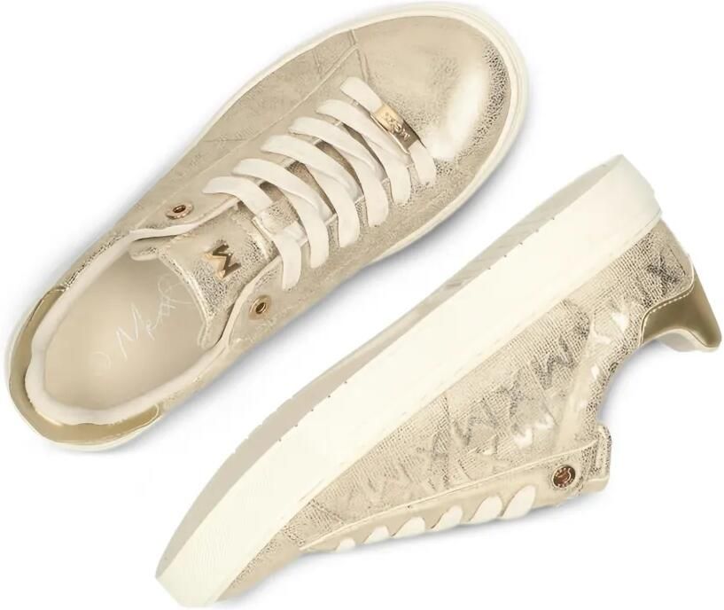 MEXX Sneakers met metallic-effect en logo-patroon Geel - Foto 2
