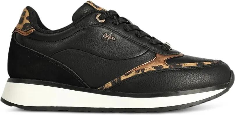 MEXX Solora Rare sneakers met luipaardprint en vlakken Zwart