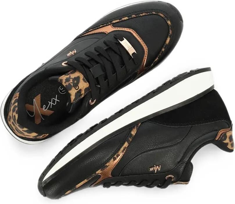 MEXX Solora Rare sneakers met luipaardprint en vlakken Zwart - Foto 2
