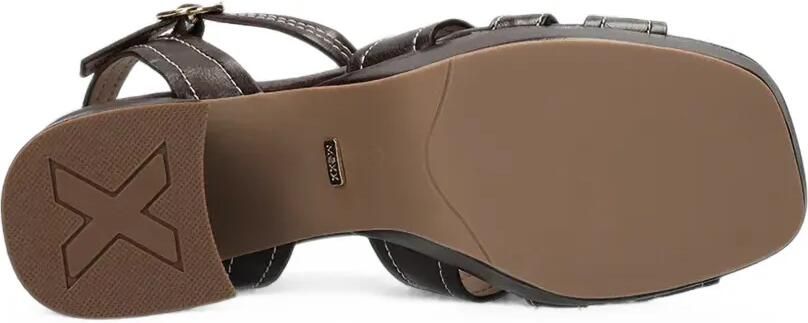MEXX Tobie Nicky sandalen met plateauzool Bruin - Foto 4