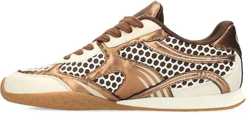 MEXX Tula Suzy sneakers met metallic-effect en mesh Goud - Foto 4