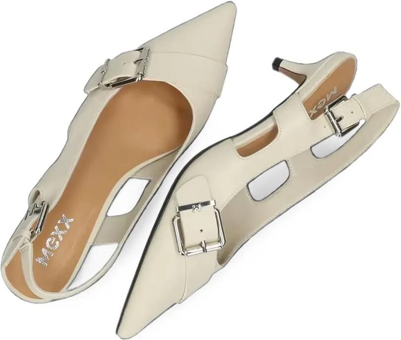 MEXX Tyra Suki slingback pumps met gespdetail Beige - Foto 2