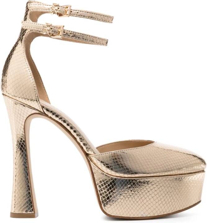 Michael Kors Pumps met slangenleer-effect Goud