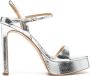 Michael Kors Amara 130 sandalen met plateauzool Zilver - Thumbnail 5