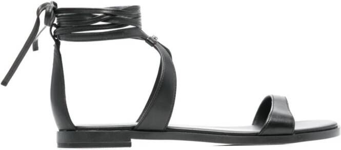 Michael Kors Amara 130mm leather platform sandals Zilver