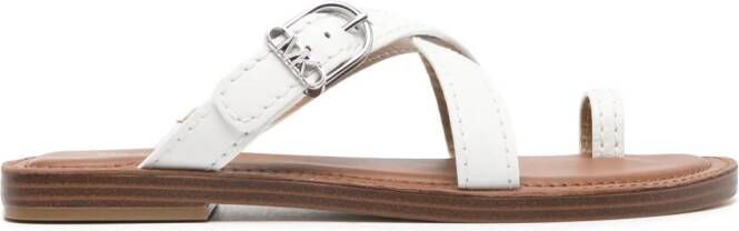 Michael Kors Ashton 50 mm leren sandalen Wit