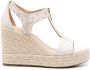 Michael Kors Berkley espadrilles met sleehak 100 mm Beige - Thumbnail 17